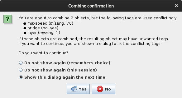 confimation tag warning screenshot