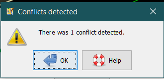 Conflicts detected